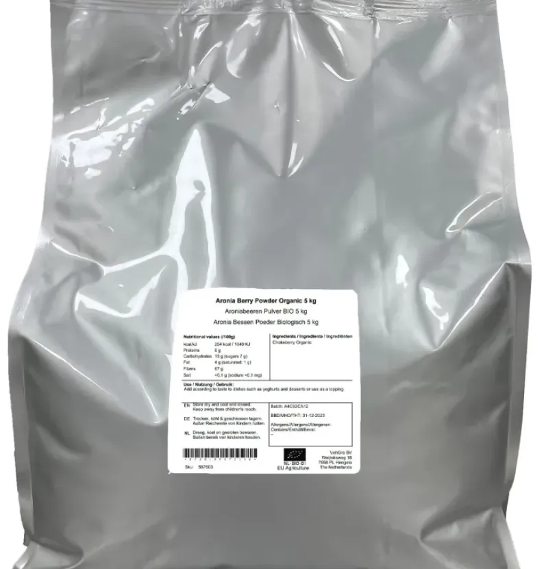 Naturaplaza Aronia Bessen Pulp Poeder Biologisch Hot