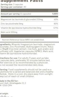 Naturaplaza Puori M3 Magnesium Supplement 120 Capsules Clearance