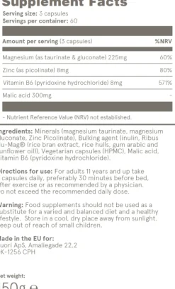 Naturaplaza Puori M3 Magnesium Supplement 180 Capsules Sale