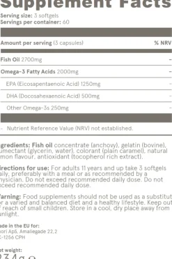 Naturaplaza Puori O3 Omega 3 Supplement 180 Capsules Sale