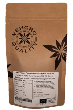 Naturaplaza Zwarte Peper Poeder Grof kiemarm Biologisch Discount